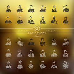 Wall Mural - Set of professions icons