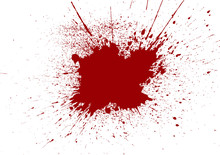 Vector Paint Splatter Red Color. Illustration Vector Design