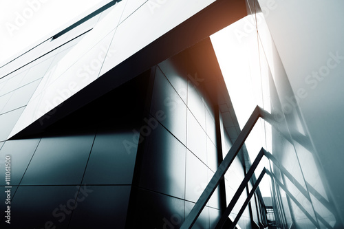 commercial building skyscraper made of glass Canvas Print