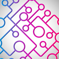 Leinwandbilder - Abstract background with circles and lines design elements.