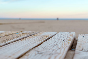 Wall Mural - wooden or flooring on the beach