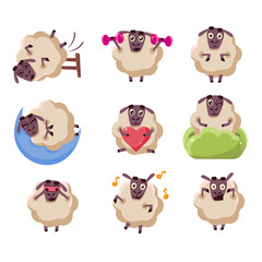 Sticker - Sheep Character Activities Set