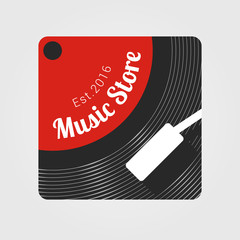 Music store vector logo