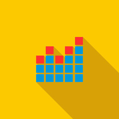 Poster - Digital equalizer icon, flat style