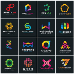 Creative logo design collection, logo set, logo collection, vector logo template.