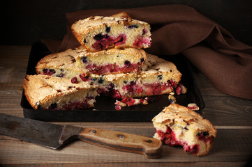 Canvas Print - Stack of fruit pie slices