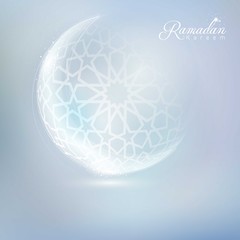 Ramadan Background islamic crescent and arabic pattern