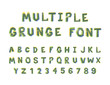 © EvgeniyBobrov - Multiple bright colors grunge font alphabet on white