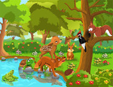 forest animals and friendship