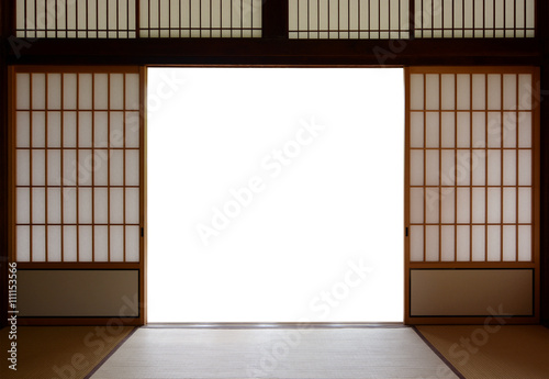 Traditional Japanese Wood And Rice Paper Doors And Tatami Mat Flooring Stock Photo Adobe Stock
