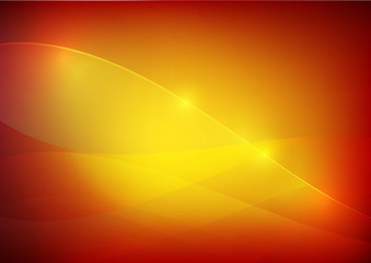 Poster - Gradient red and yellow abstract background lighting curve and l