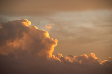 Natural background of  colorful red sky during  sunset time