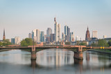 Fototapeta Paryż - View of the skyline of Frankfurt, Germany in morning