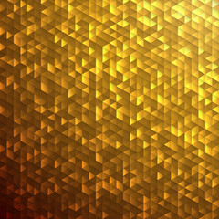 Poster - Gold yellow glittering lamina sequins mosaic pattern.