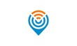 Gps wifi locator vector logo