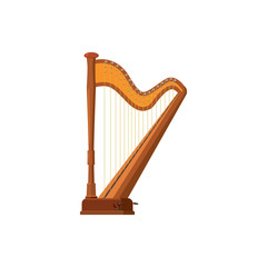 Poster - Harp icon in cartoon style