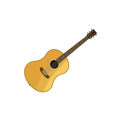 Poster - Classical guitar icon, cartoon style