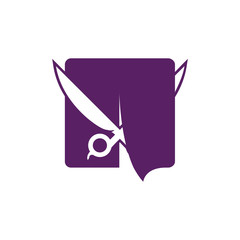 Scissor Barber Logo Icon Vector