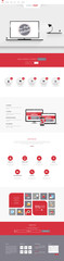 Canvas Print - one page website design template. all in one set for website design that includes one page website t