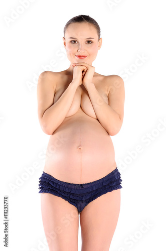 Eating Pregnant Belly Nude - Naked pregnant woman - Buy this stock photo and explore ...
