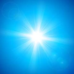 Poster - Sparkling glittering star light sun shine lens flare