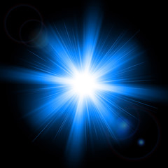 Poster - Sparkling glittering star light sun shine lens flare