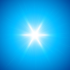 Poster - Sparkling glittering star light sun shine lens flare