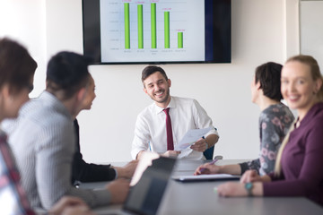 young business people group on meeting at office