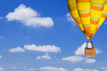 balloon flying on blue sky