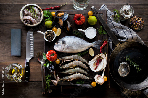 Meeresfrüchte und Fisch Canvas-taulu