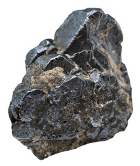 specimen of ilmenite isolated on white