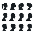 Black silhouette people