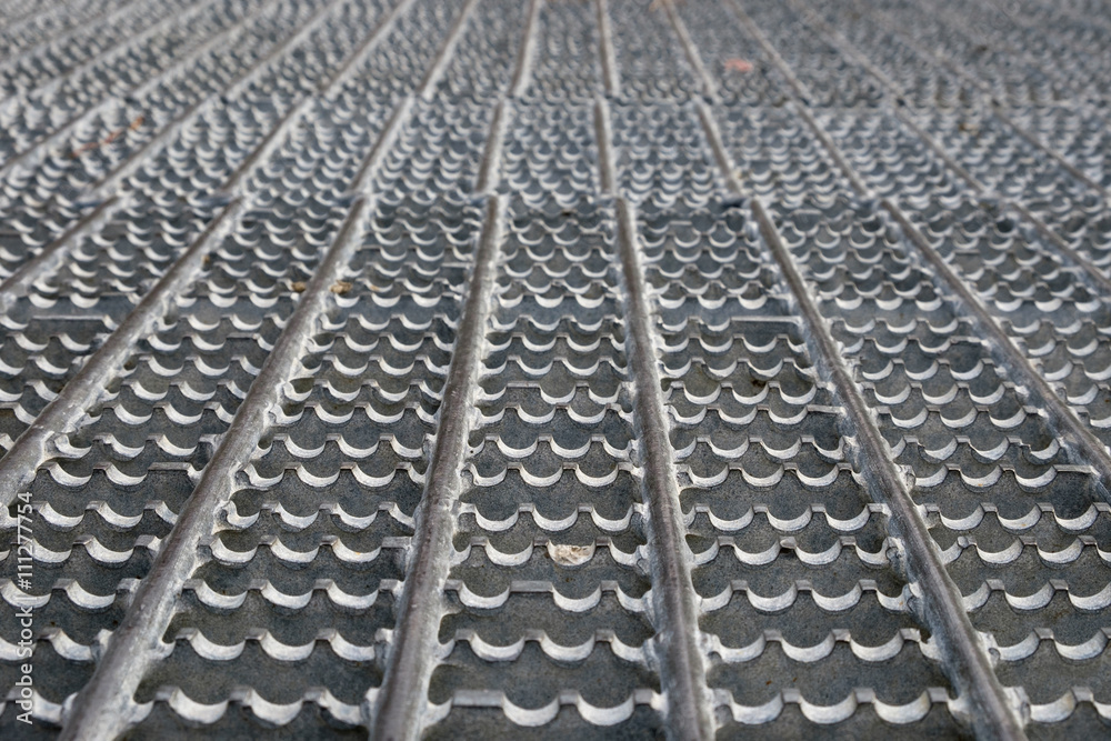 Gray Metal Grate A Study In Pattern And Texture Foto