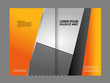Bi-fold brochure template design, business leaflet, booklet
