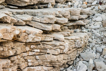 Layers Of Eroded Limestone Rock