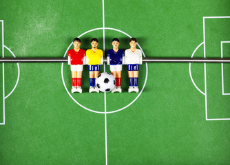 Wall Mural - foosball table soccer football players