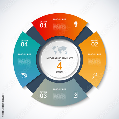 Photographie Modèle de cercle de vecteur pour l'infographie