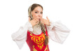 © stas_80 - beautiful smiling russian girl in folk costume