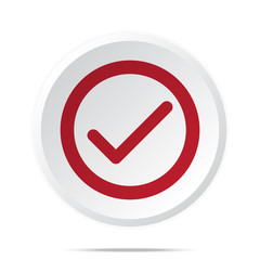 Wall Mural - Red Confirm icon on white web button