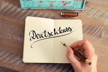 Wall Mural - handwritten text in german 