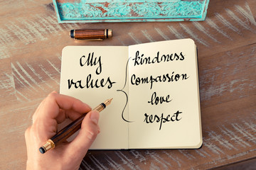 Wall Mural - my values kindness, compassion, love, respect