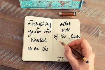 Wall Mural - everything you've ever wanted is on the other side of fear - george addair