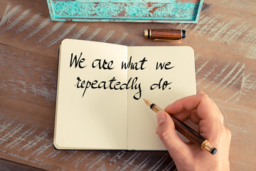 Wall Mural - we are what we repeatedly do