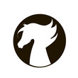 © yavdat - horse  silhouette icon vector illustration