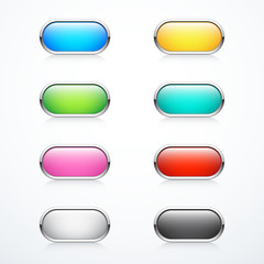 Set of rounded buttons