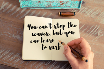 Wall Mural - handwritten quote as inspirational concept image