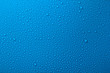 blue surface with water drops