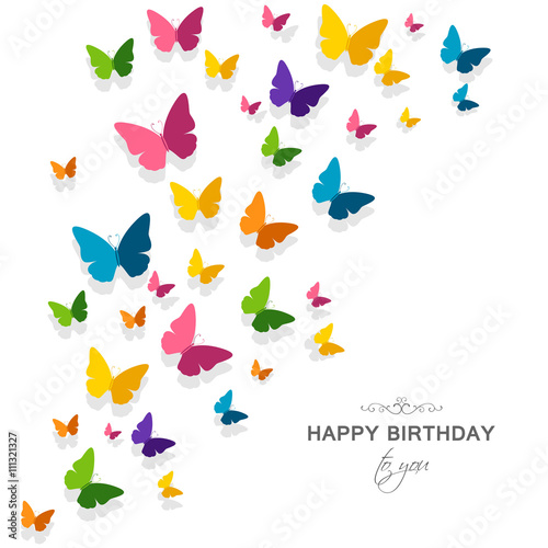 Download Vector Illustration of a Happy Birthday Greeting Card with ...