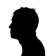 Poster - Vector silhouette of man.