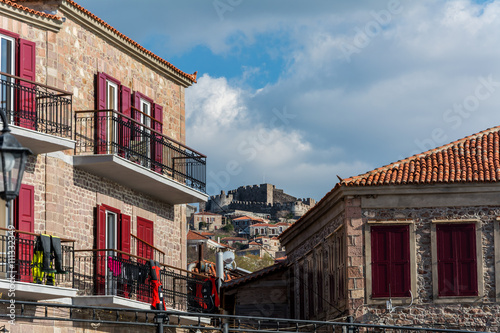 Fotografia  View of Molyvos,a beautiful touristic village in Lesvos island,Greece